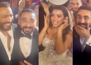 مفاجأة غير متوقعة من تامر حسني لعروسين في حفل زفافهما.. لن تصدقوا ما فعله