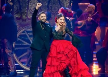 تامر حسني ونيللي كريم بفيديو عفوي من كواليس “جوي اوورد”