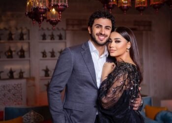 رحمة رياض وزوجها الكسندر علوم يحتفلان بعيد ميلاد ابنتهما