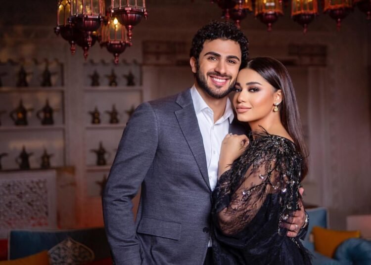 رحمة رياض وزوجها الكسندر علوم يحتفلان بعيد ميلاد ابنتهما