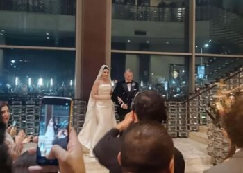 لقطات من حفل زفاف أروى جودة وزوجها الإيطالي جون باتيست