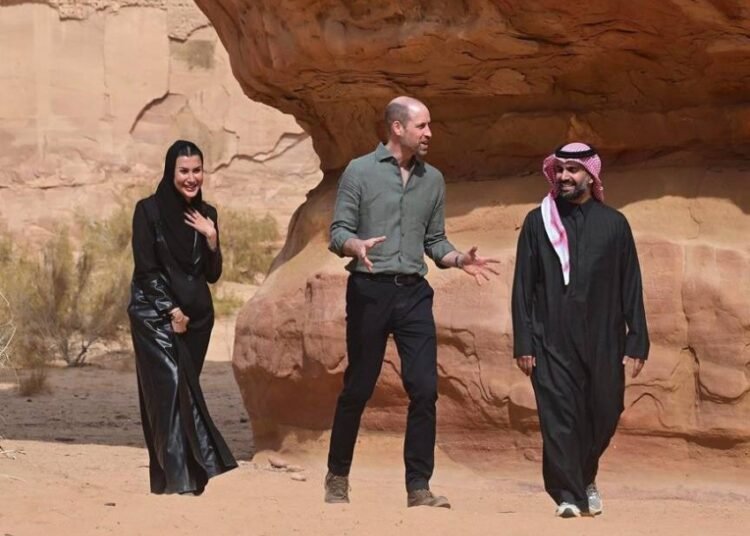 جولة الأمير ويليام في العُلا ومواقعها الأثرية