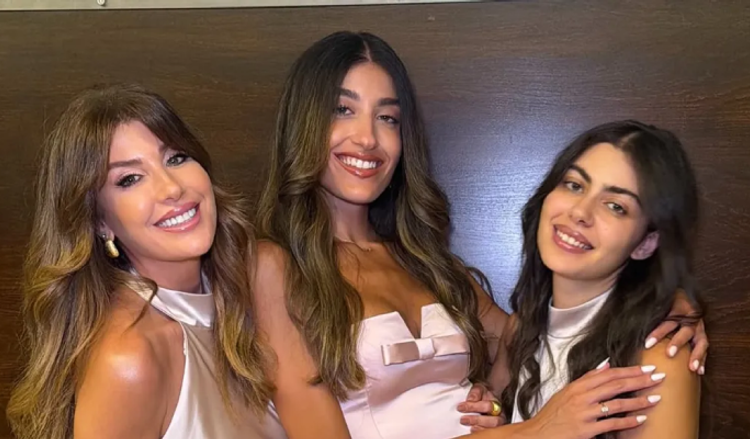 ريتا حرب تحتفل بخطوبة ابنتها ميشيل بحضور كاريس بشار